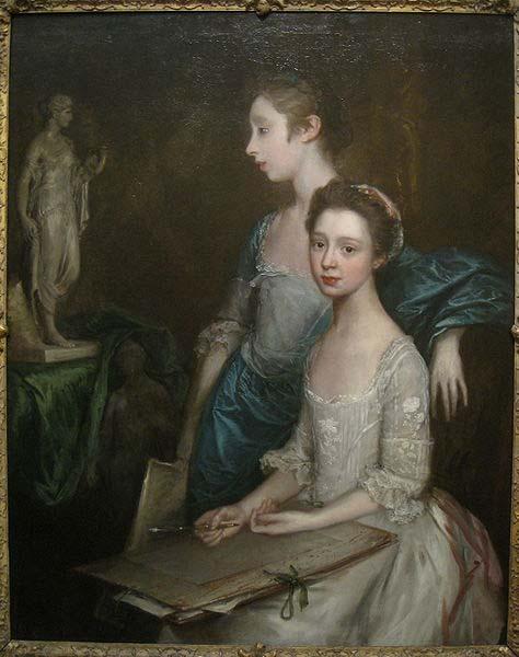 Thomas Gainsborough Portrait of the Artist's Daughters Sweden oil painting art